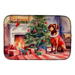 0.2 x 21 x 14 in. Dachshund Cozy Christmas Dish Drying Mat