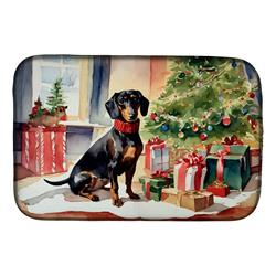 0.2 x 21 x 14 in. Dachshund Cozy Christmas Dish Drying Mat