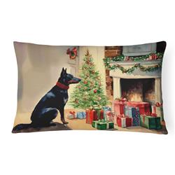 3 x 16 x 12 in. Australian Kelpie Cozy Christmas Throw Pillow