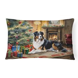 3 x 16 x 12 in. Australian Shepherd Cozy Christmas Throw Pillow