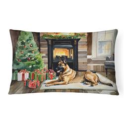 3 x 16 x 12 in. Belgian Malinois Cozy Christmas Throw Pillow