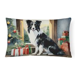 3 x 16 x 12 in. Border Collie Cozy Christmas Throw Pillow