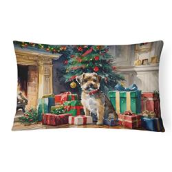 3 x 16 x 12 in. Border Terrier Cozy Christmas Throw Pillow