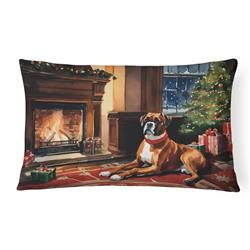 3 x 16 x 12 in. Boxer Cozy Christmas Throw Pillow