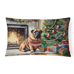 3 x 16 x 12 in. Bullmastiff Cozy Christmas Throw Pillow