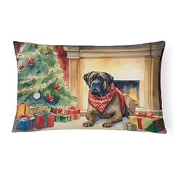 3 x 16 x 12 in. Bullmastiff Cozy Christmas Throw Pillow