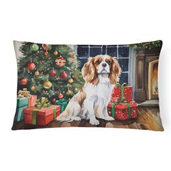 3 x 16 x 12 in. Cavalier Spaniel Cozy Christmas Throw Pillow