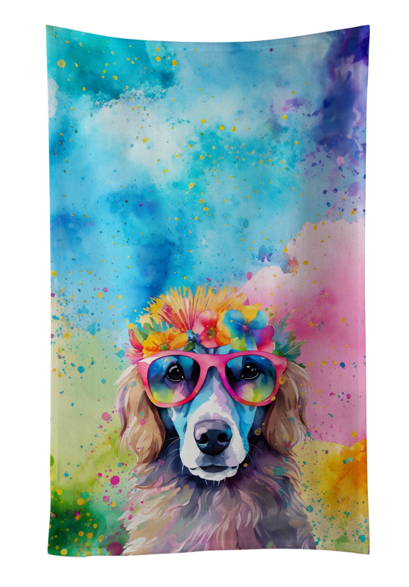25 x 15 in. Poodle Hippie Dawg Kitchen Towel
