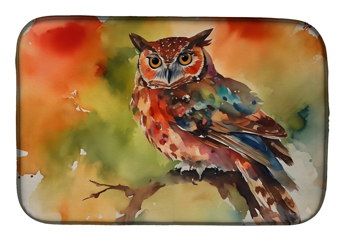DAC3221DDM 21 x 14 in.  Elf Owl Dish Drying Mat