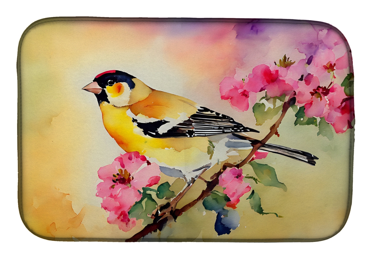 21 x 14 in. Unisex Goldfinch Dish Drying Mat