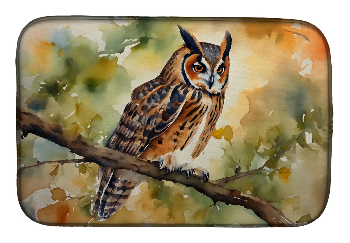 DAC3234DDM 21 x 14 in.  Long-Eared Owl Dish Drying Mat