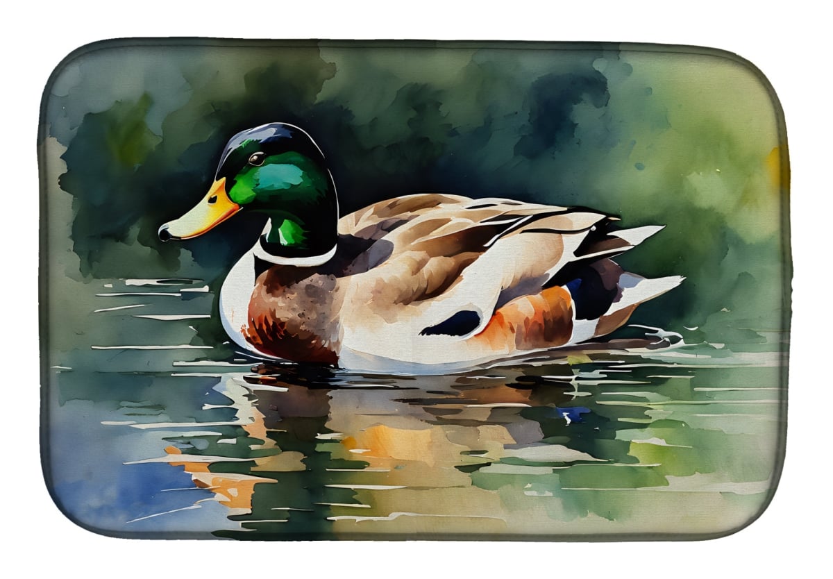 21 x 14 in. Unisex Mallard Dish Drying Mat