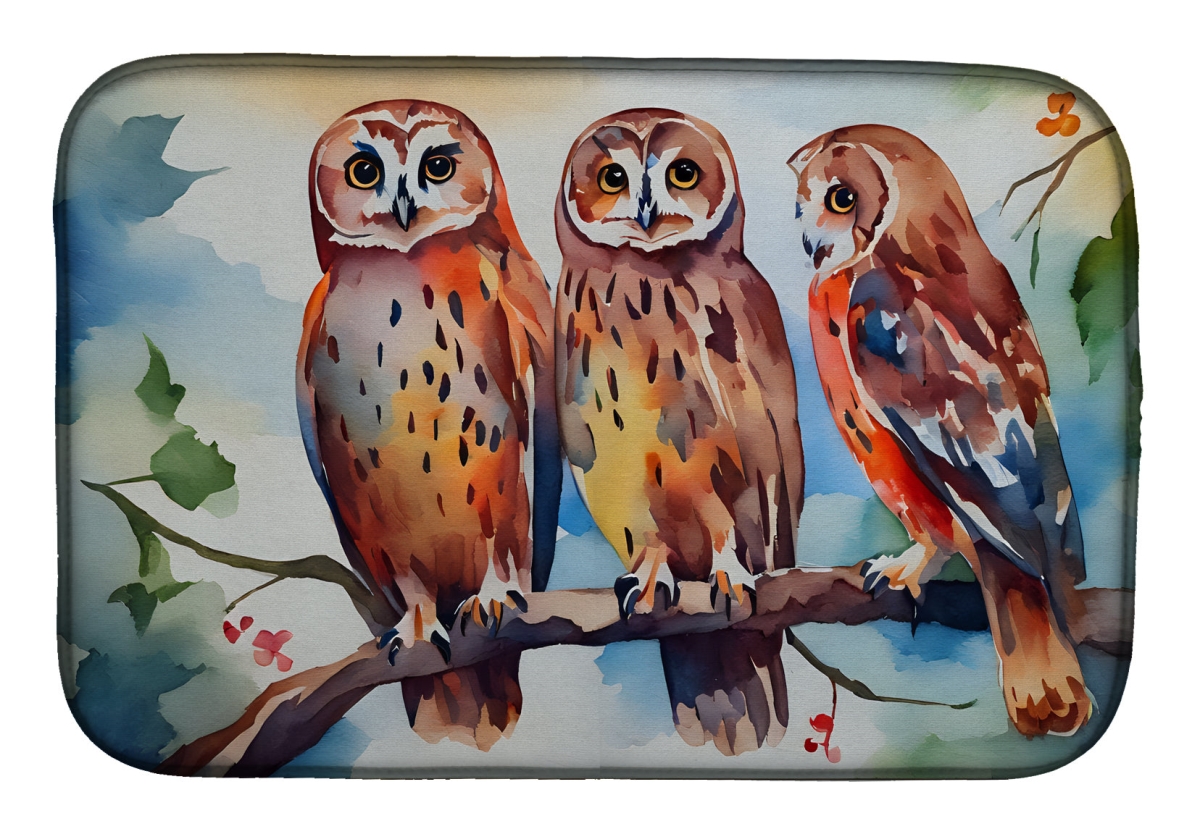 DAC3247DDM 21 x 14 in.  Owls Dish Drying Mat