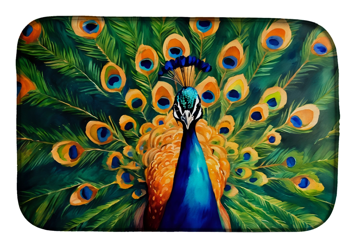 DAC3250DDM 21 x 14 in.  Peacock Dish Drying Mat