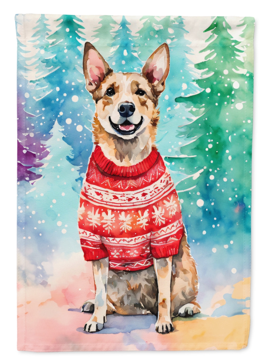 DAC3336GF 15.5 x 11.25 in. Australian Cattle Dog Christmas Polyester Fabric Garden Flag