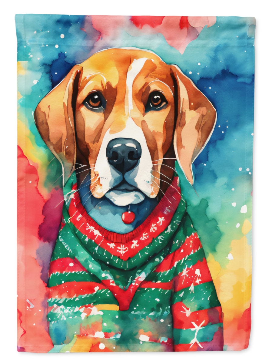 15.5 x 11.25 in. Unisex Beagle Christmas Polyester Fabric Garden Flag