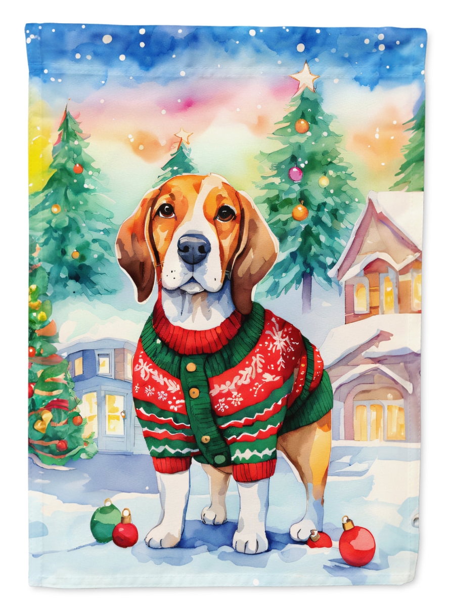 DAC3351GF 15.5 x 11.25 in. Beagle Christmas Polyester Fabric Garden Flag