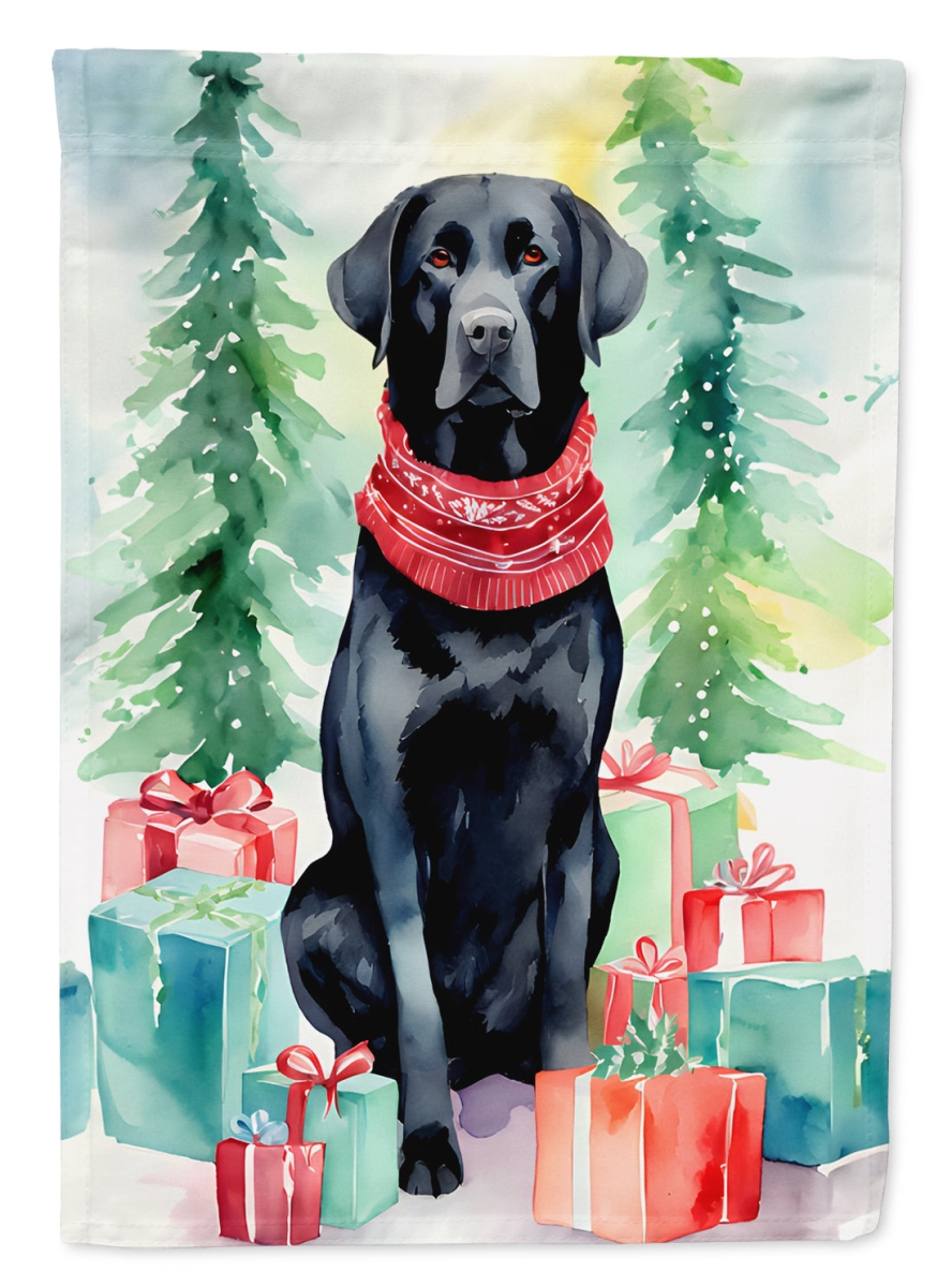 40 x 28 in. Unisex Black Labrador Retriever Christmas Polyester House Flag