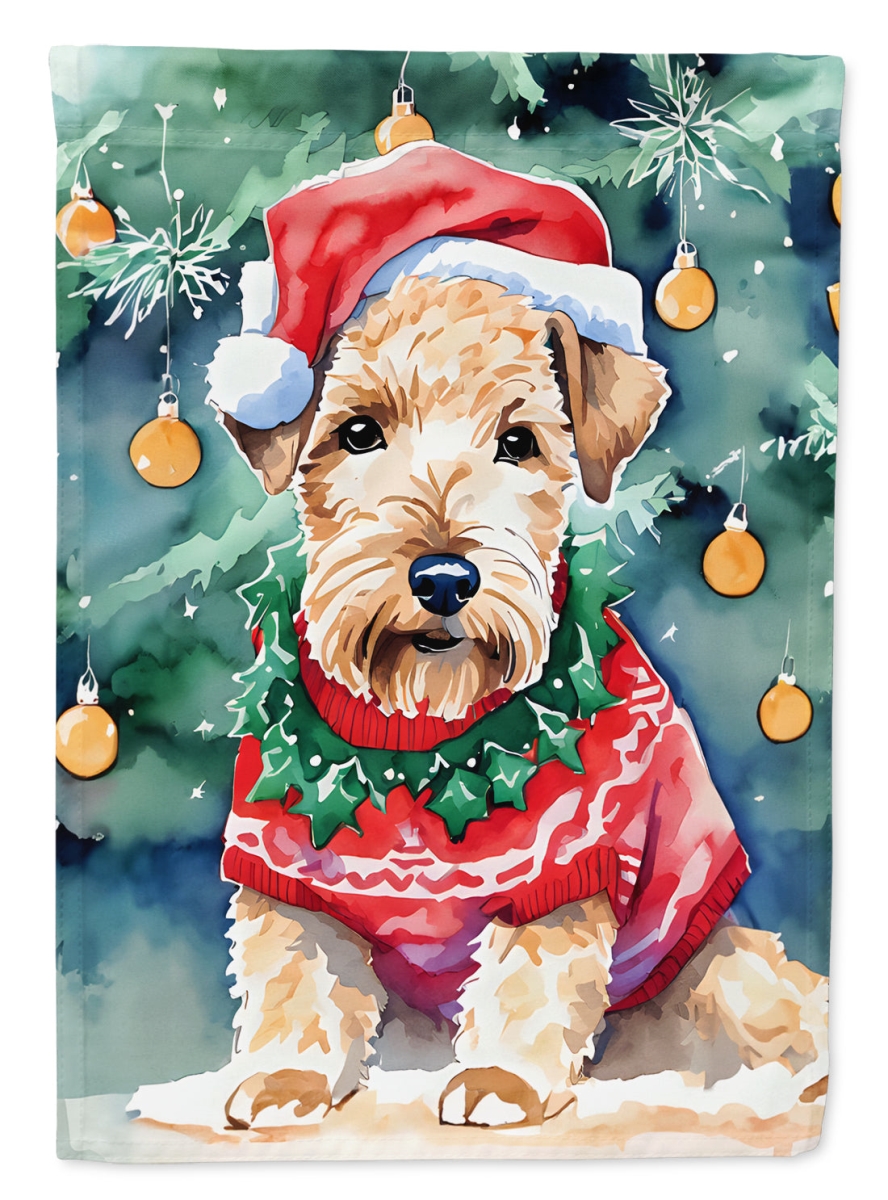 DAC3509CHF 40 x 28 in. Lakeland Terrier Christmas Polyester House Flag