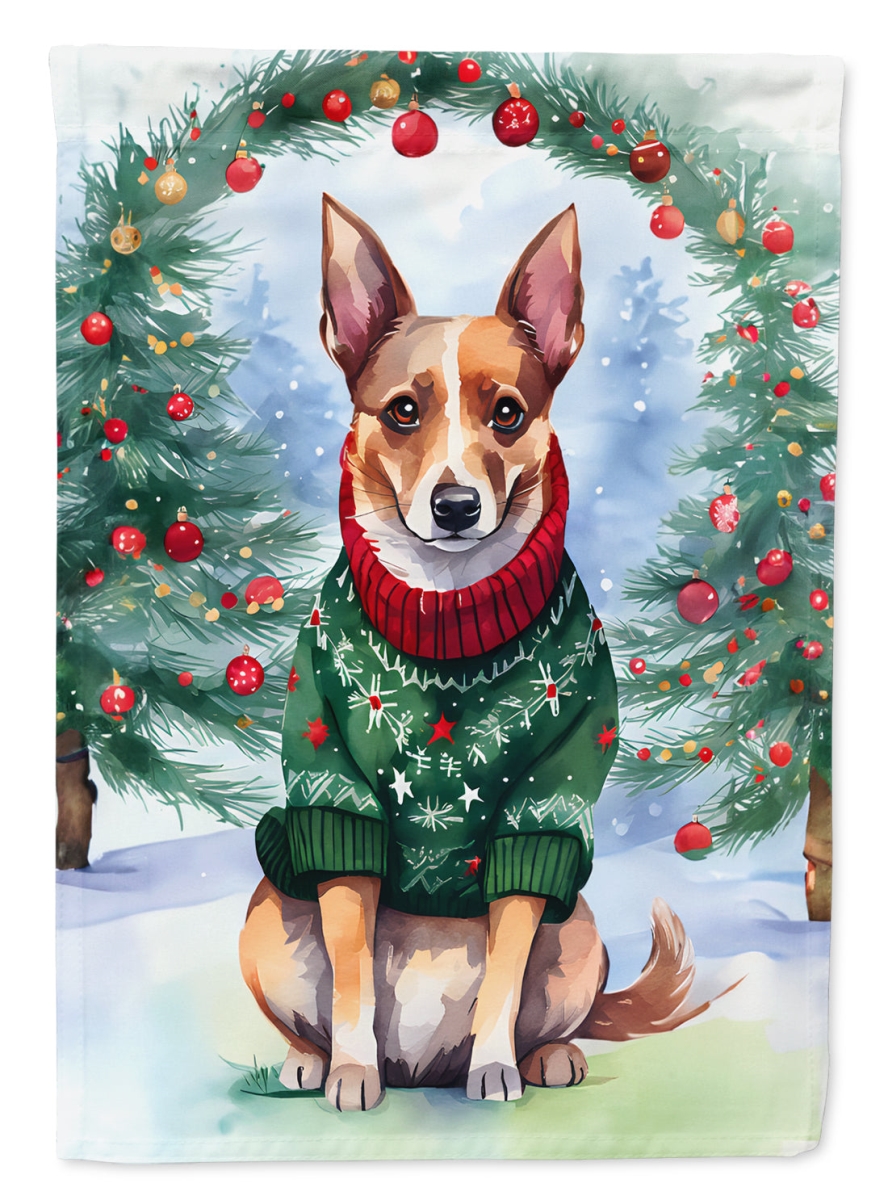 DAC3510CHF 40 x 28 in. Lancashire Heeler Christmas Polyester House Flag