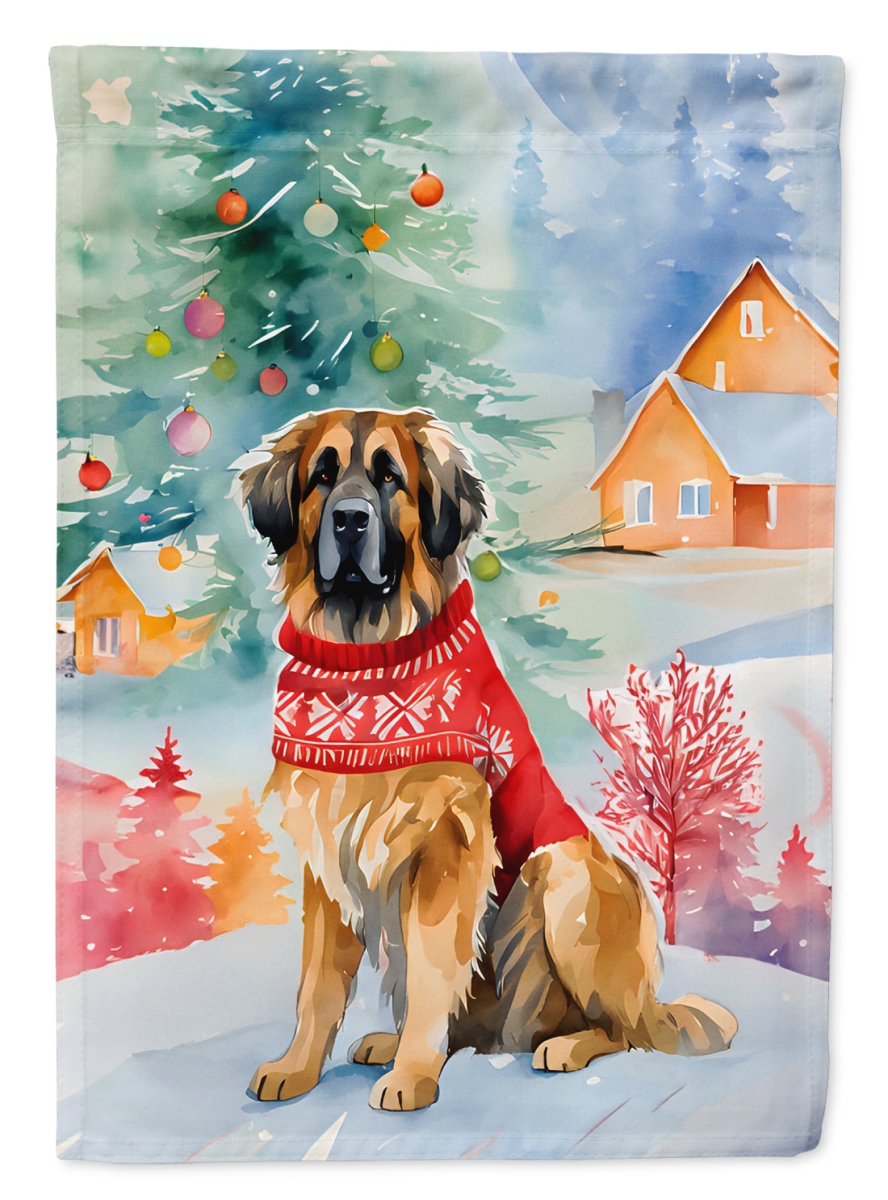 DAC3511CHF 40 x 28 in. Leonberger Christmas Polyester House Flag