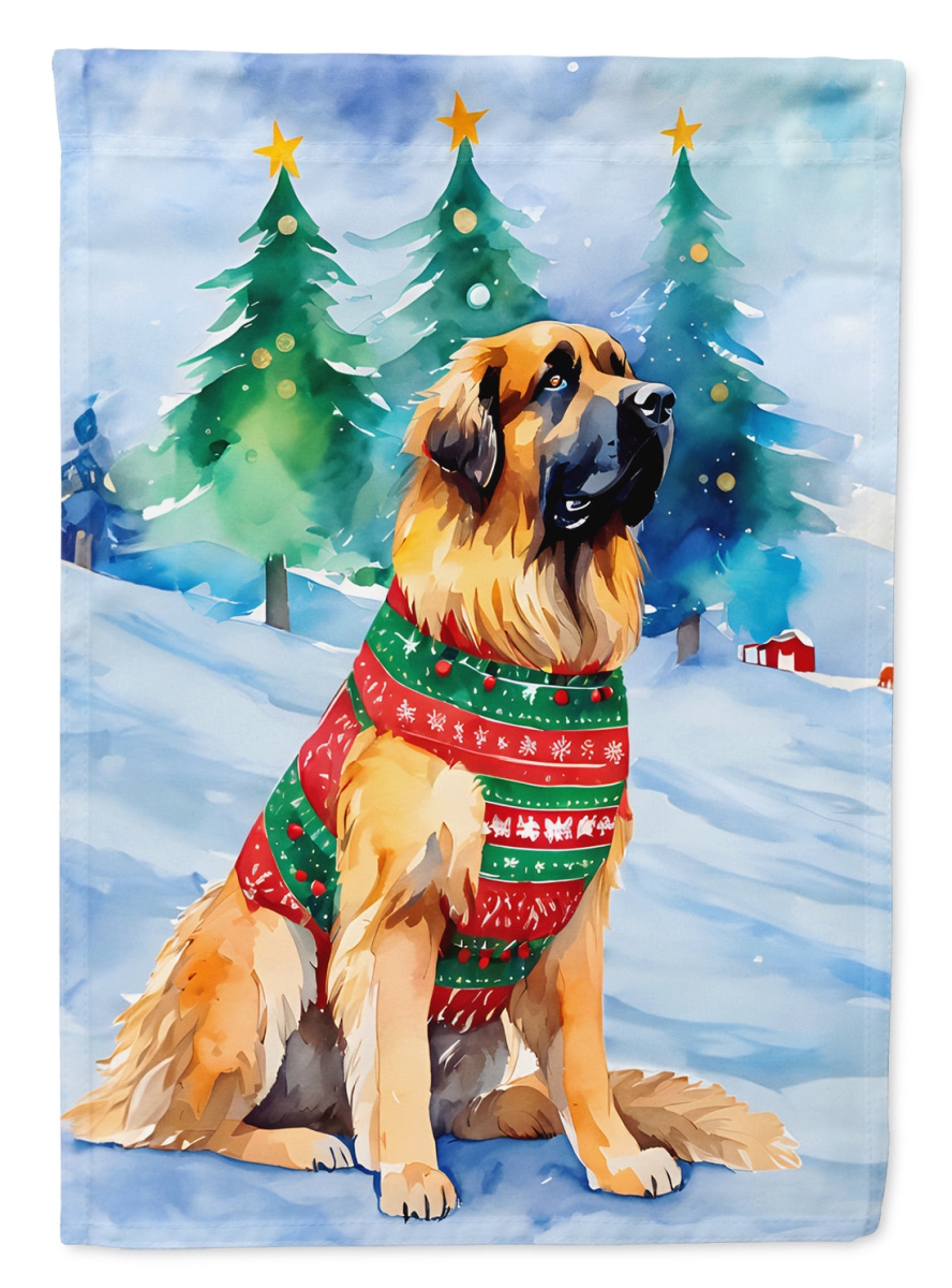 DAC3513CHF 40 x 28 in. Leonberger Christmas Polyester House Flag