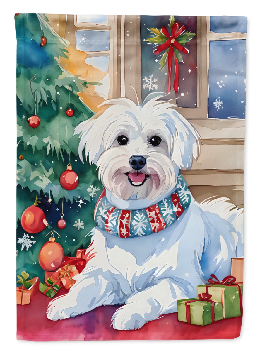 DAC3517CHF 40 x 28 in. Maltese Christmas Polyester House Flag