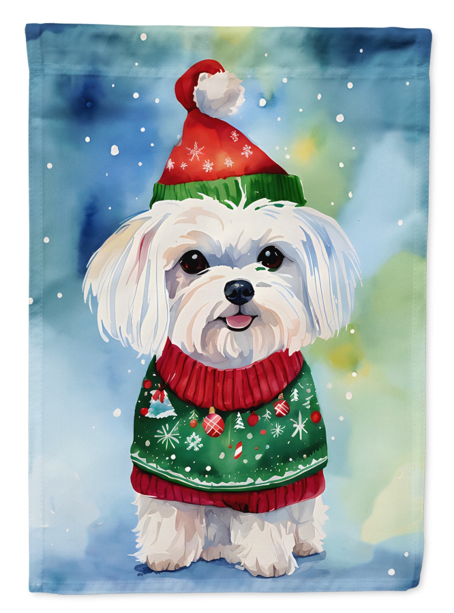 DAC3520CHF 40 x 28 in. Maltese Christmas Polyester House Flag