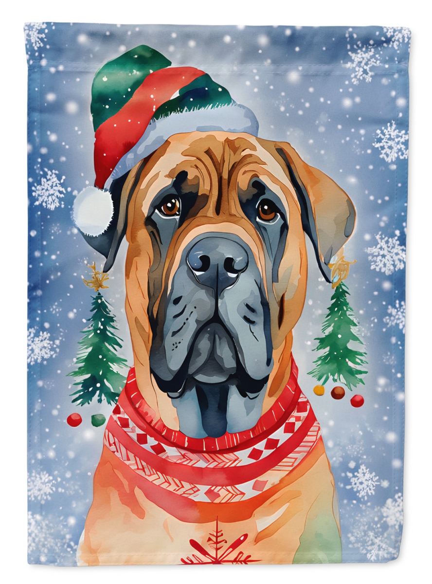DAC3521CHF 40 x 28 in. Mastiff Christmas Polyester House Flag