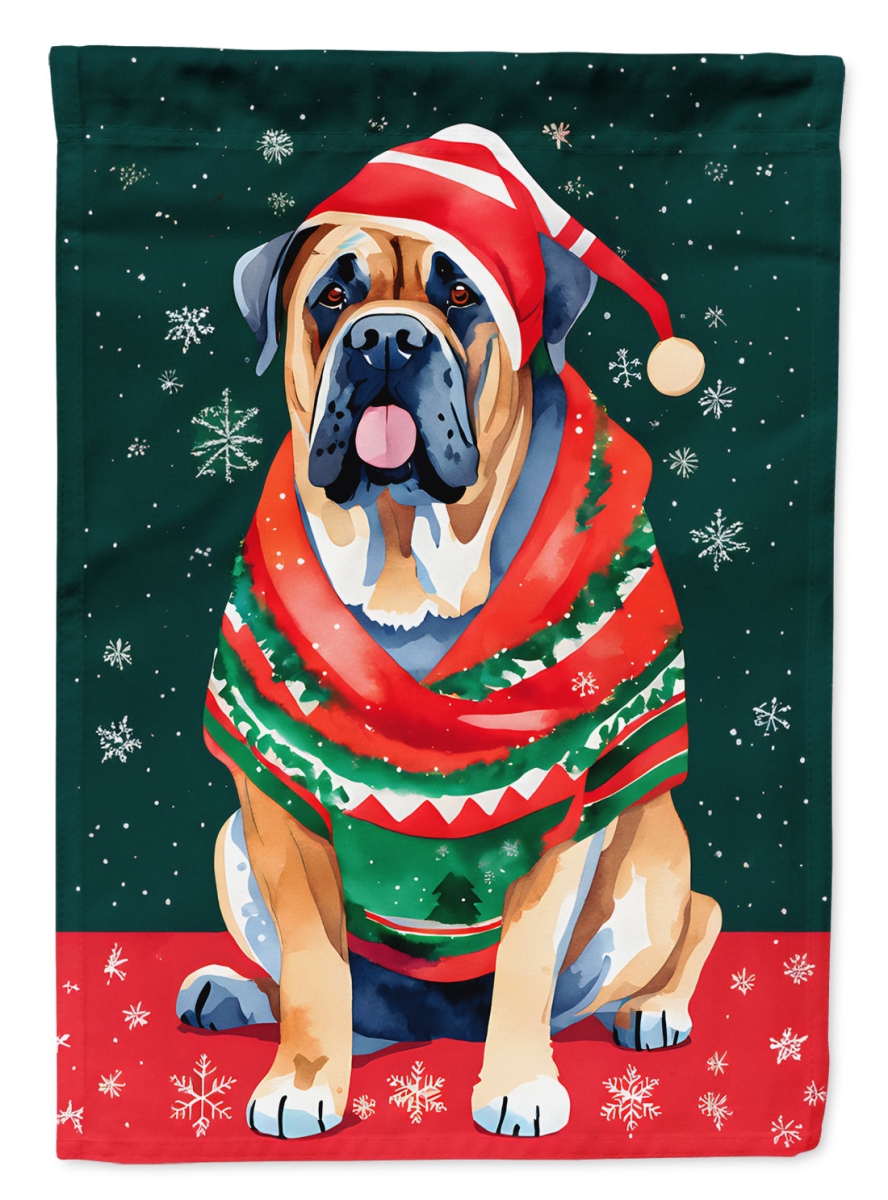 DAC3523CHF 40 x 28 in. Mastiff Christmas Polyester House Flag