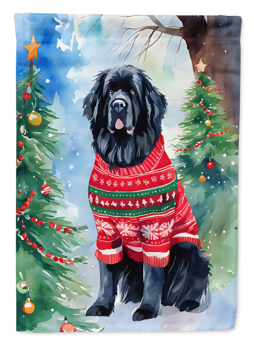 DAC3531CHF 40 x 28 in. foundland Christmas Polyester House Flag