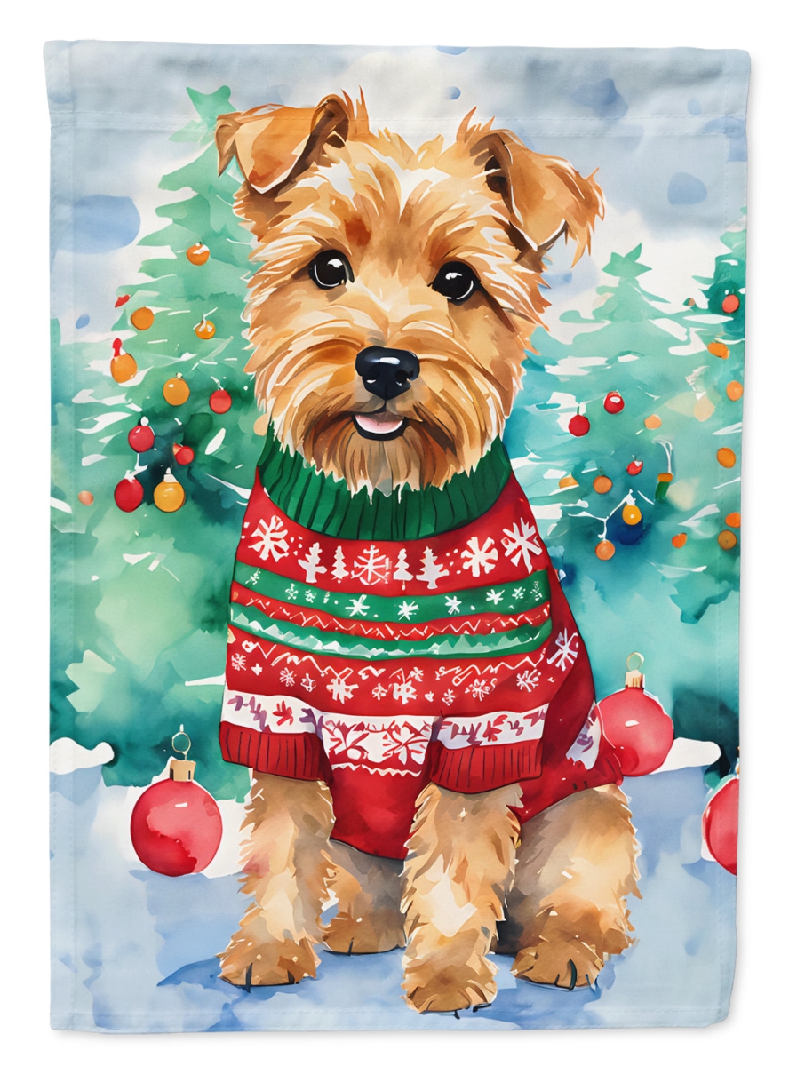 DAC3537CHF 40 x 28 in. Norfolk Terrier Christmas Polyester House Flag