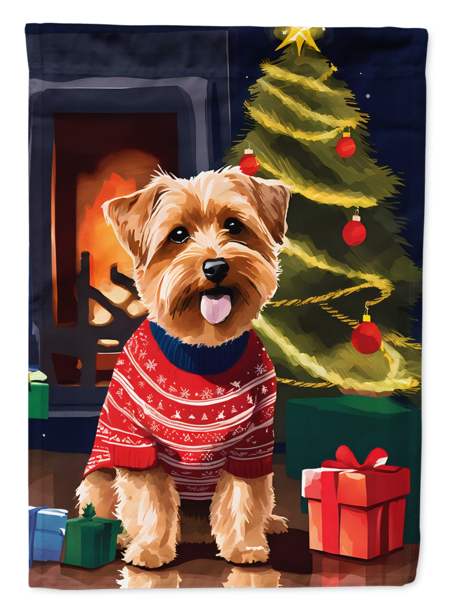 40 x 28 in. Unisex Norfolk Terrier Christmas Polyester House Flag