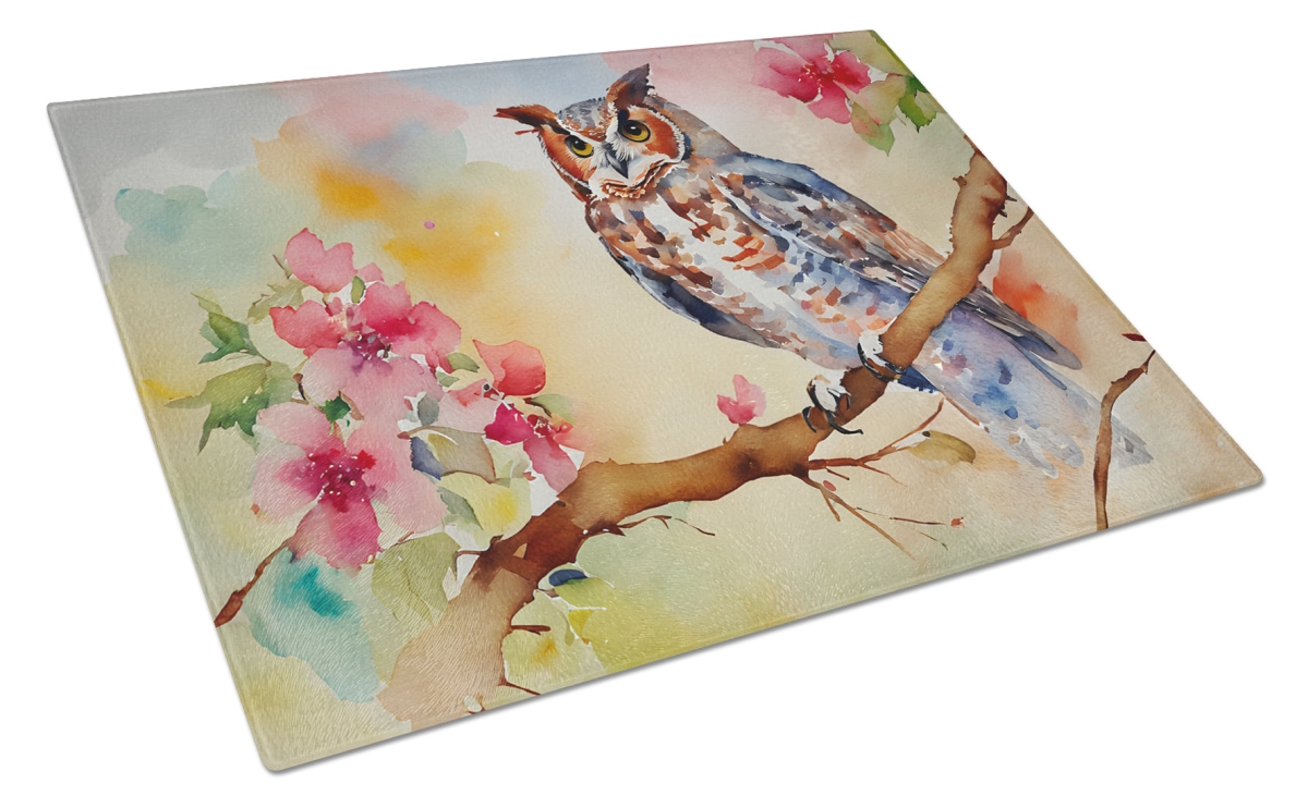 DAC3219LCB 15 x 12 in. Eastern Screech Owl Glass Cutting Board