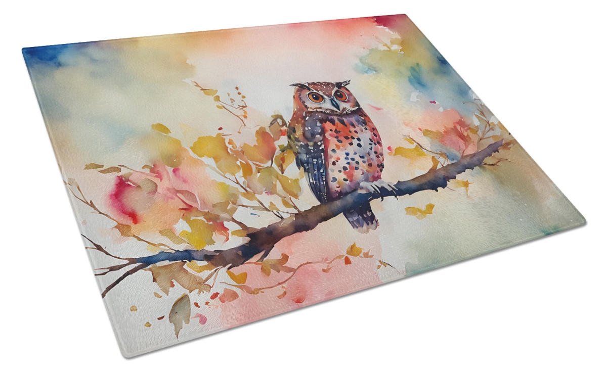 DAC3220LCB 15 x 12 in. Elf Owl Glass Cutting Board