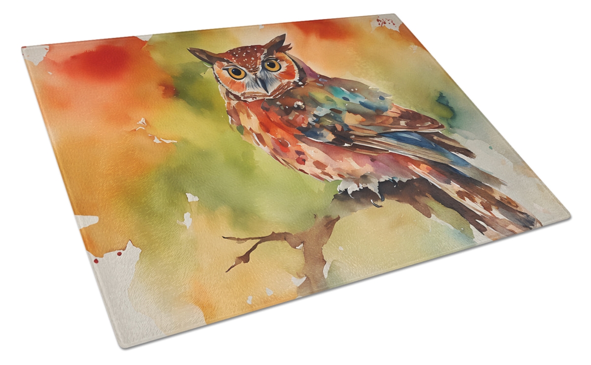 DAC3221LCB 15 x 12 in. Elf Owl Glass Cutting Board
