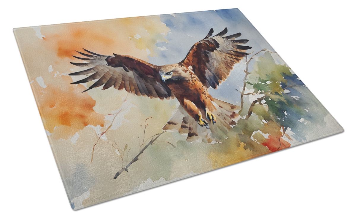 15 x 12 in. Unisex Hawk Glass Cutting Board