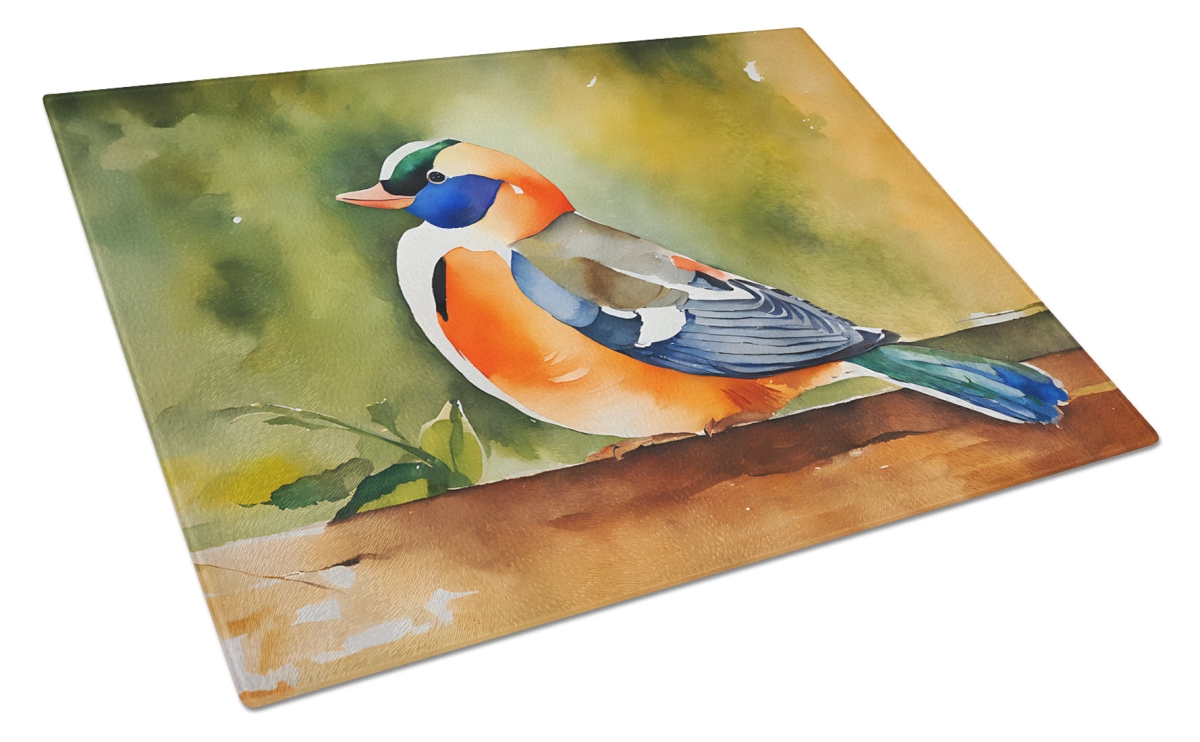 DAC3242LCB 15 x 12 in. Mandarin Duck Glass Cutting Board