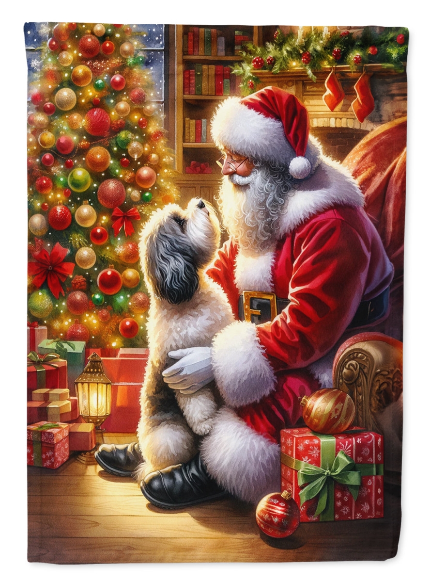 DAC4124CHF 40 x 28 in. Havanese & Santa Claus Polyester House Flag