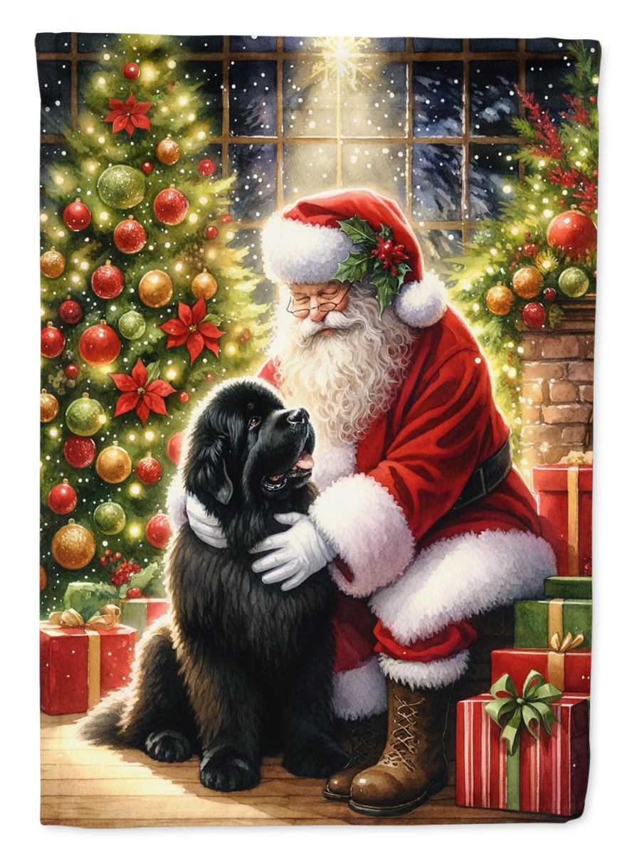DAC4143CHF 40 x 28 in. foundland & Santa Claus Polyester House Flag