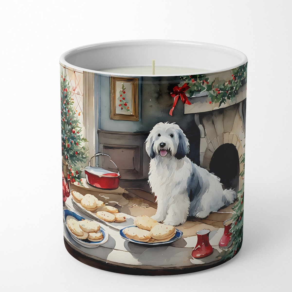 10 oz Old English Sheepdog Christmas Cookies Decorative 100 Percent Soy Candle
