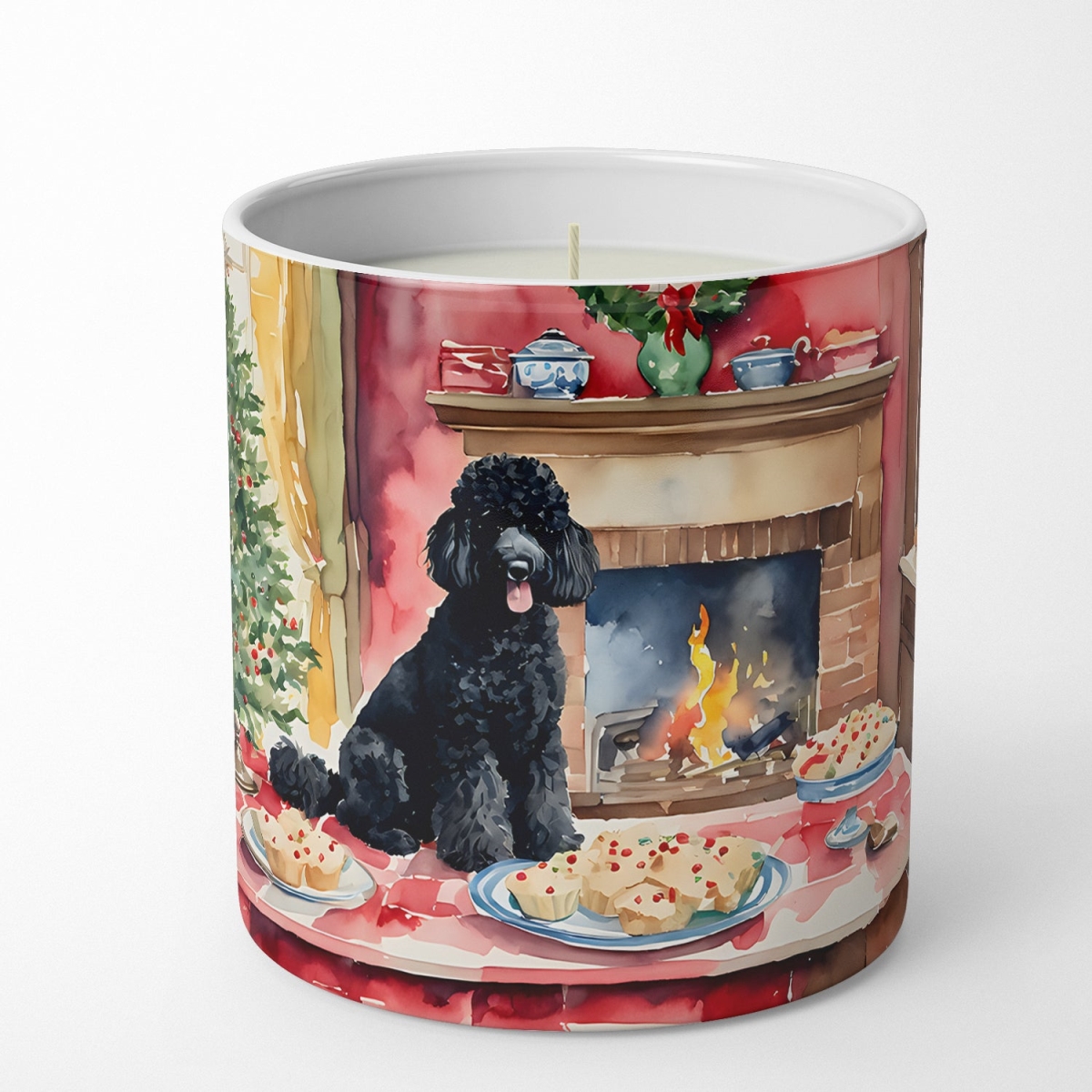 10 oz Poodle Christmas Cookies Decorative 100 Percent Soy Candle
