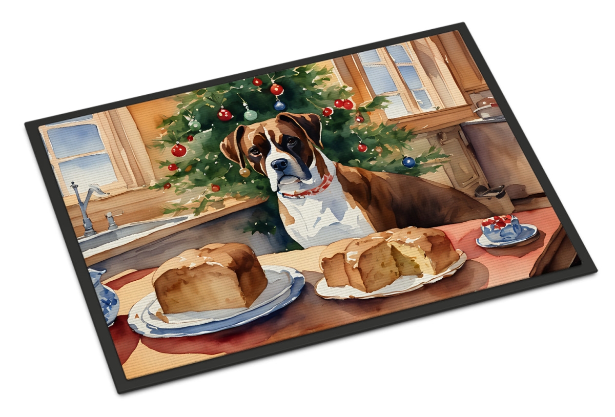 18 x 27 in. Unisex Boxer Christmas Cookies Doormat