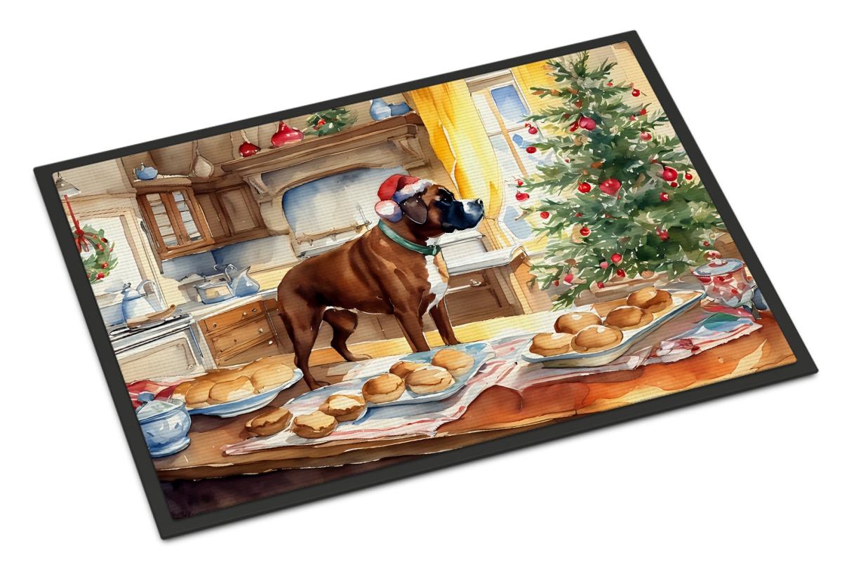 18 x 27 in. Unisex Boxer Christmas Cookies Doormat