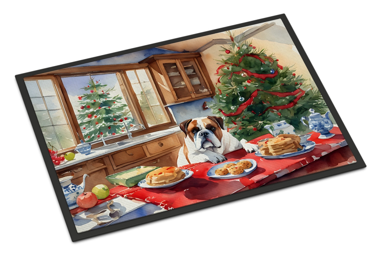 18 x 27 in. Unisex Boxer Christmas Cookies Doormat