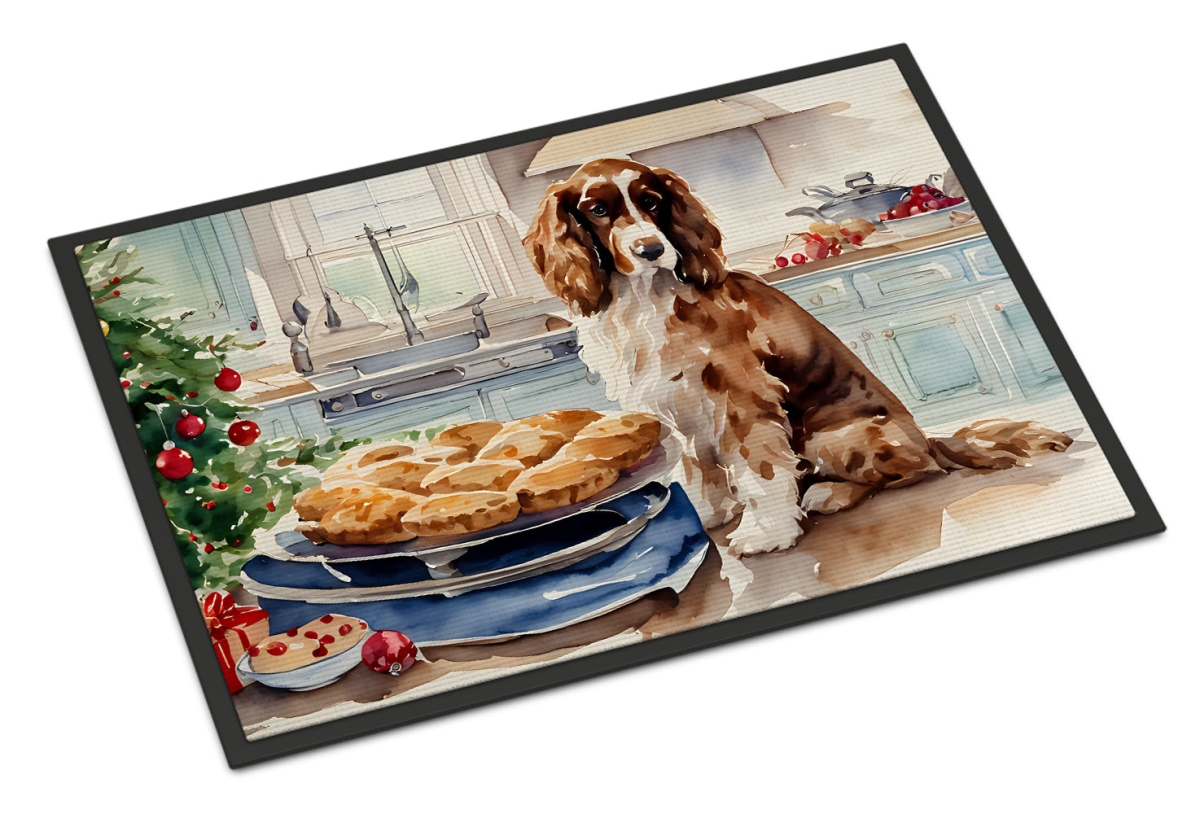 18 x 27 in. Unisex Cocker Spaniel Christmas Cookies Doormat