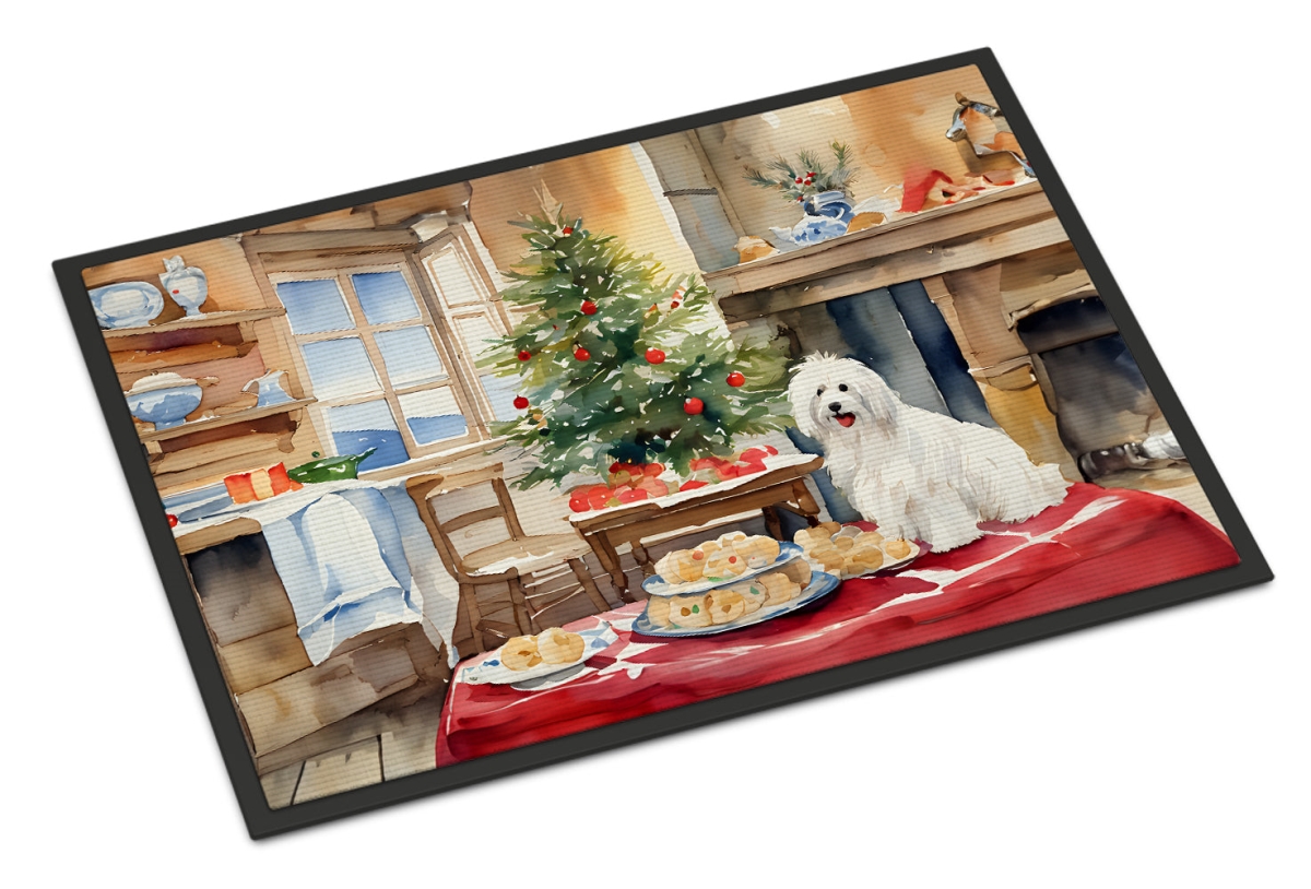 18 x 27 in. Unisex Coton De Tulear Christmas Cookies Doormat