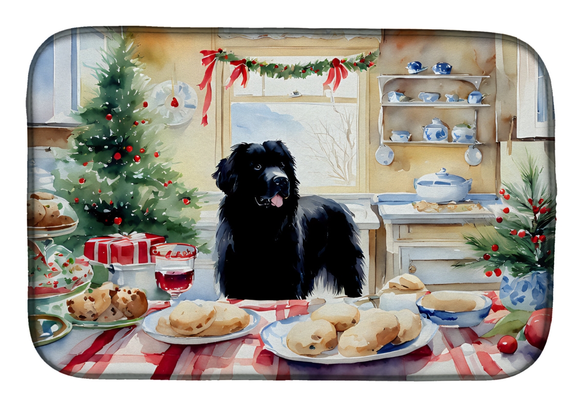 DAC3854DDM 21 x 14 in.  foundland Christmas Cookies Dish Drying Mat