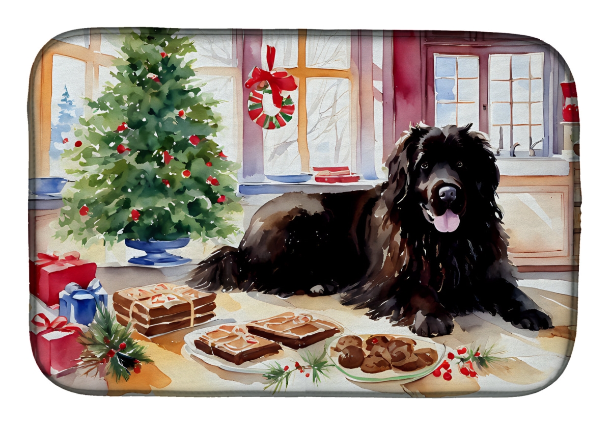 DAC3855DDM 21 x 14 in.  foundland Christmas Cookies Dish Drying Mat