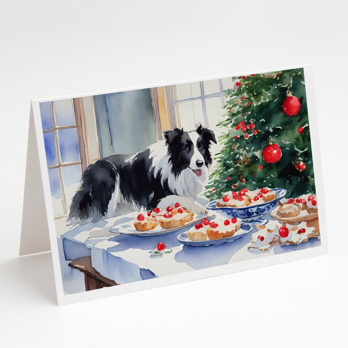 5 x 7 in. Unisex Border Collie Christmas Cookies Greeting Cards - Pack of 8 -  PartyPros, PA4378665